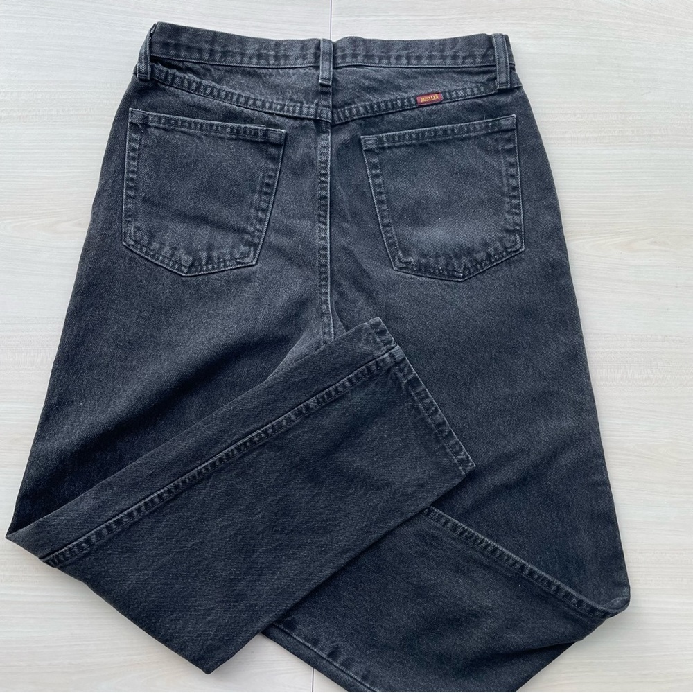 Vintage Black Wash Rustler Denim Jeans 33/30 Men’s Women’s Unisex